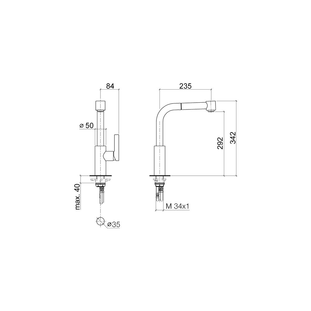 Dornbracht Elio Einhandmischer Pull-out mit Brausefunktion 33870790 chrom... DORNBRACHT-33870790-00 4029011459634 (Abb. 4)