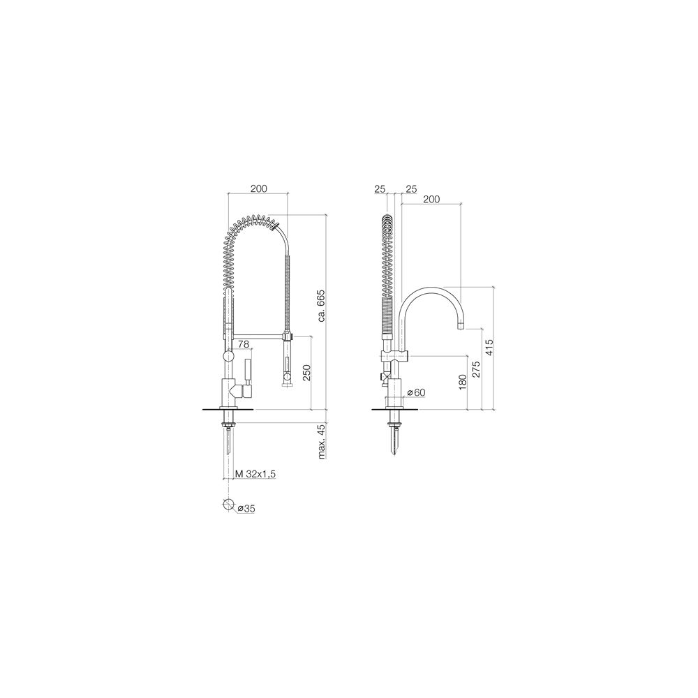 Dornbracht Einhebelmischer Tara Classic Profi schwenkbar, Ausladung 200mm, max.... DORNBRACHT-33880888-93 4029011984754 (Abb. 4)