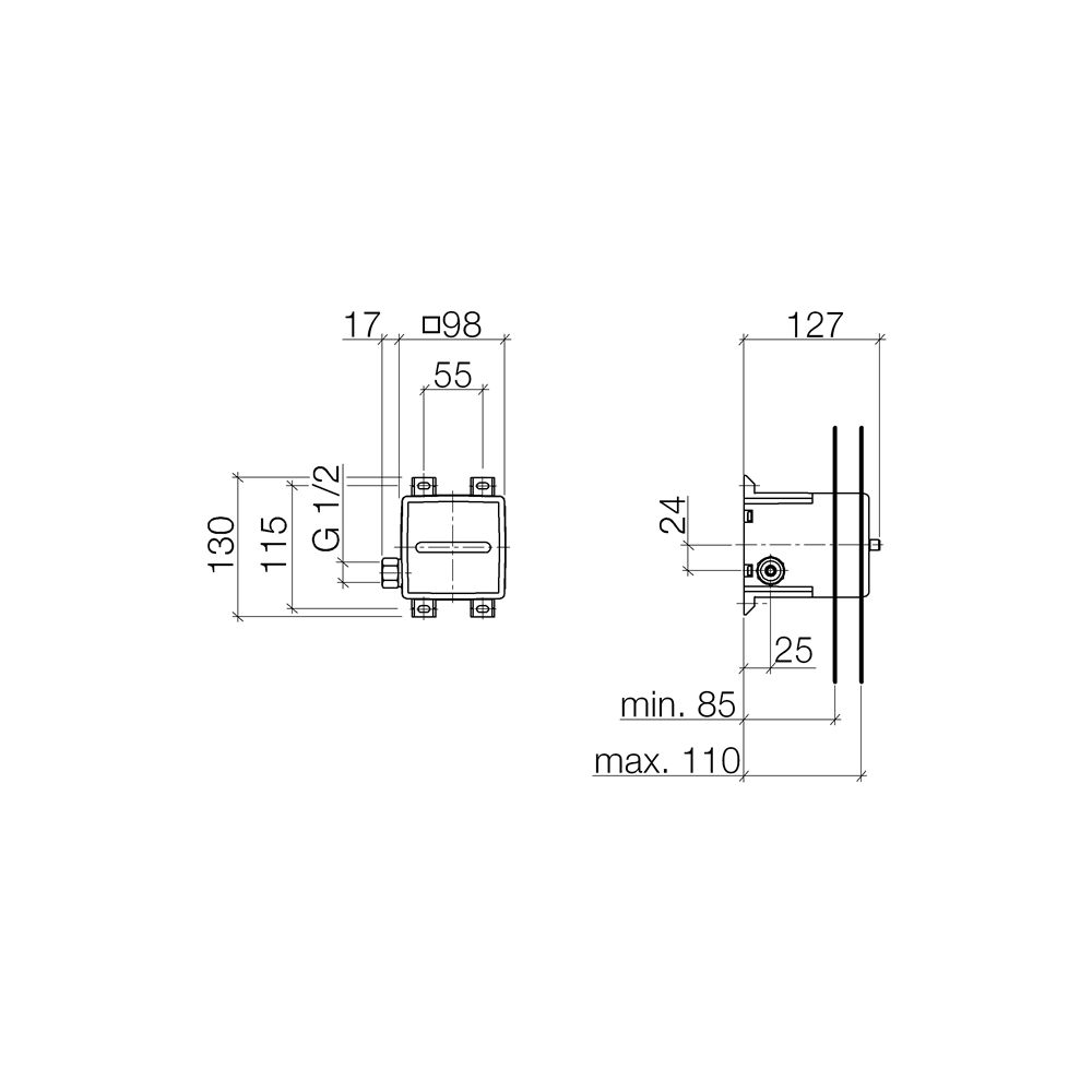 Dornbracht Unterputz-Wandeinbaukasten Anschluss IG 1/2", 3520597090... DORNBRACHT-3520597090 4029011505645 (Abb. 4)