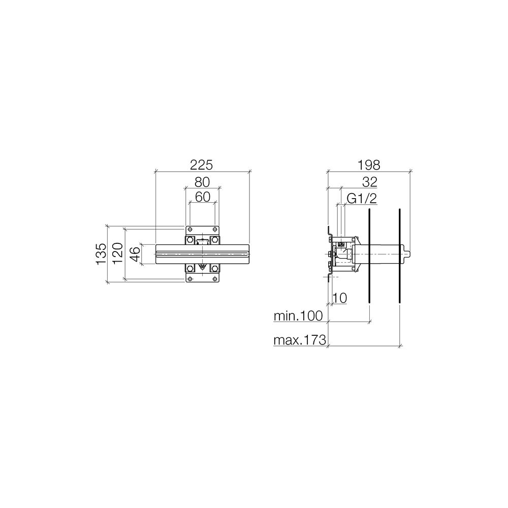 Dornbracht Unterputz-Wandeinbaukasten Anschluss IG 1/2", 3520697090... DORNBRACHT-3520697090 4029011563034 (Abb. 4)