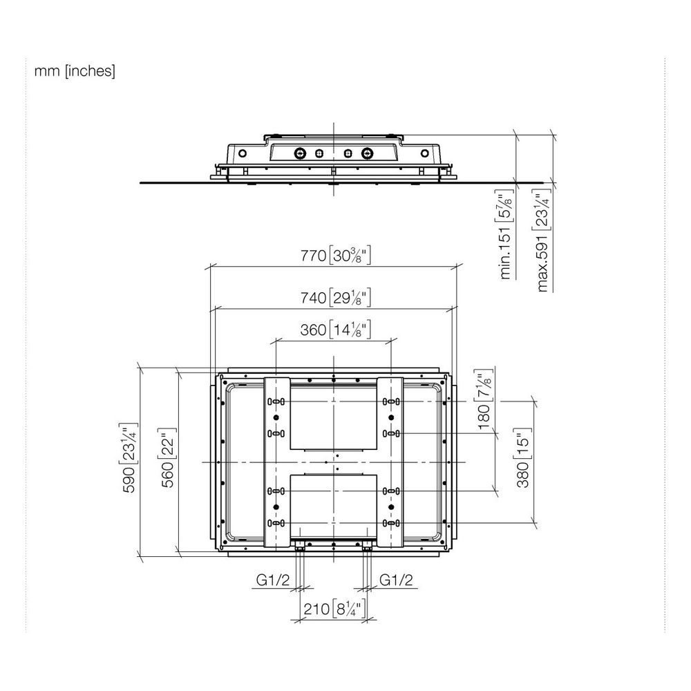 Dornbracht Unterputz-Deckeneinbaukasten Serenity Sky flächenbündig 662x482mm Ein... DORNBRACHT-3577097090 4099477268293 (Abb. 2)