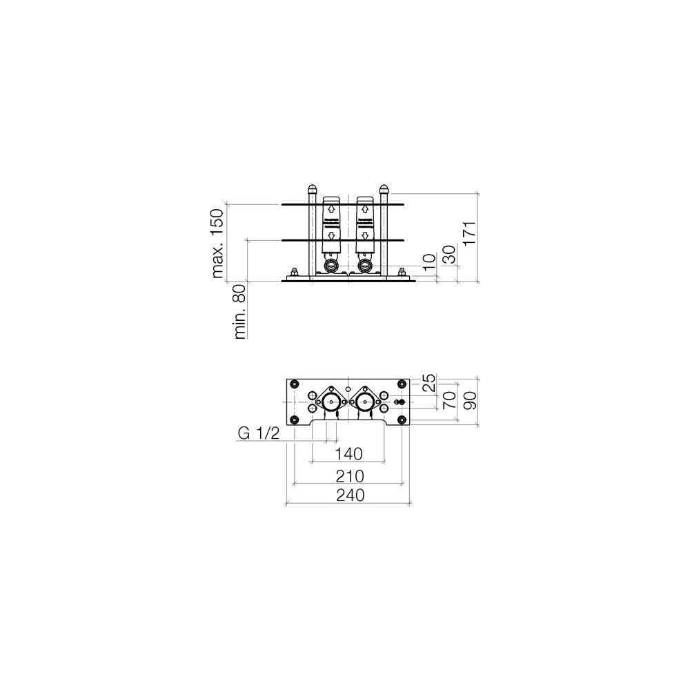 Dornbracht Unterputz-Bodenbefestigung Serienneutral 35948970... DORNBRACHT-3594897090 4029011681196 (Abb. 2)