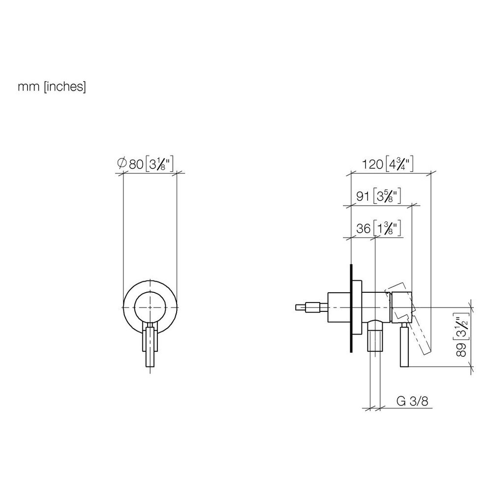 Dornbracht Meta Unterputz-Einhandmischer mit Abdeckplatte Serienspezifisch 3604... DORNBRACHT-36045660-00 4029011762123 (Abb. 4)