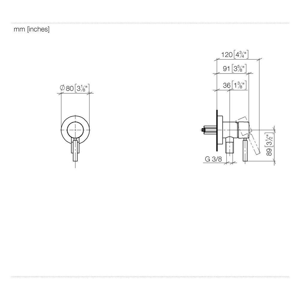 Dornbracht Unterputz-Einhandbatterie Meta mit Abdeckplatte, integr. Brauseansch... DORNBRACHT-36046660-42 4099477209883 (Abb. 4)