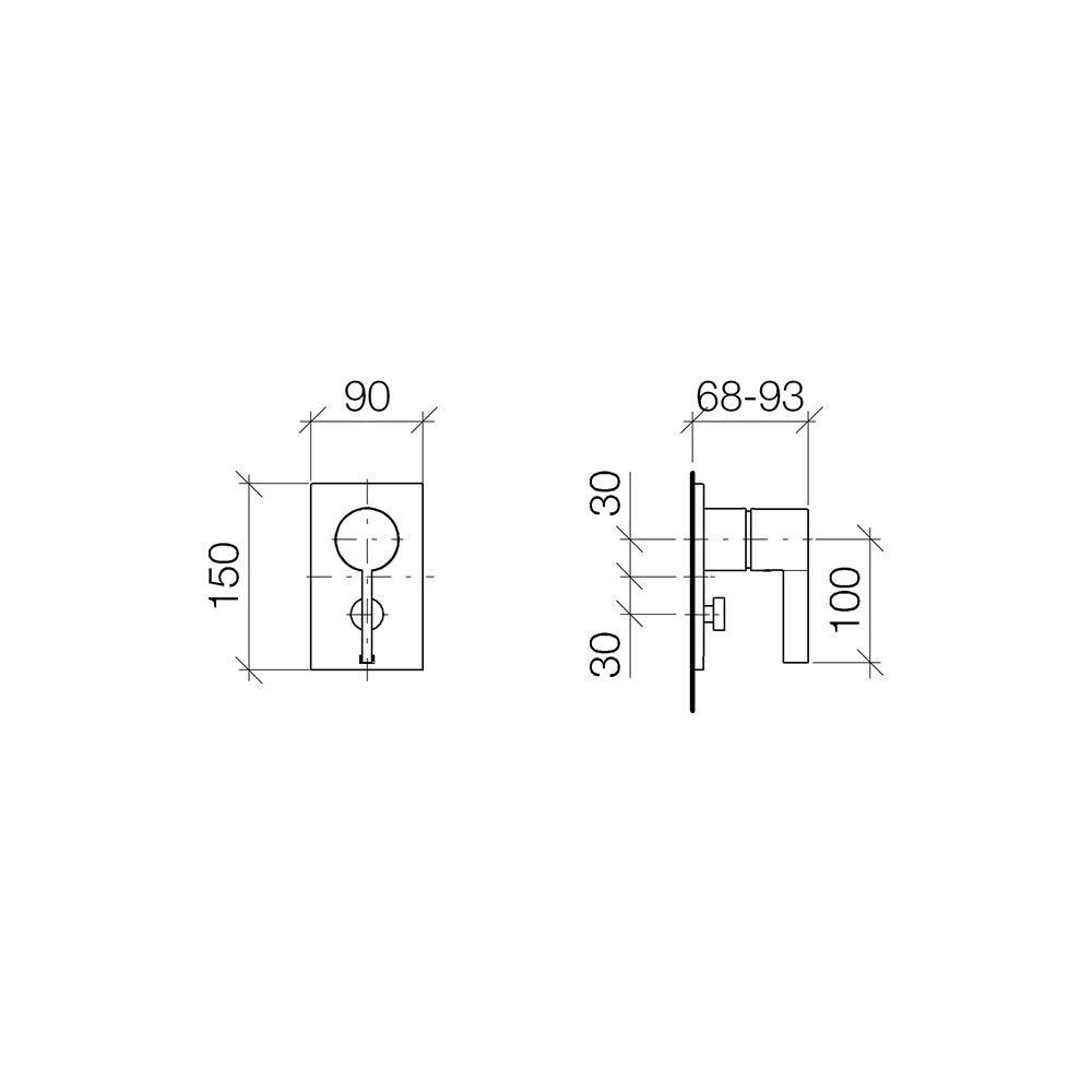 Dornbracht Unterputz-Einhandbatterie IMO mit Abdeckplatte 150x90mm automatische... DORNBRACHT-36120670-19 4099477075174 (Abb. 4)
