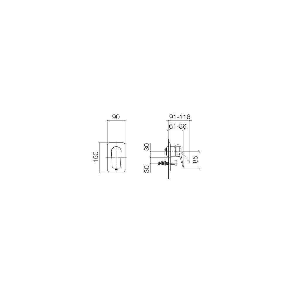 Dornbracht UP-Einhandbatterie Lissé mit Umstellung, Light Gold gebürstet... DORNBRACHT-36120845-27 4099477248677 (Abb. 4)