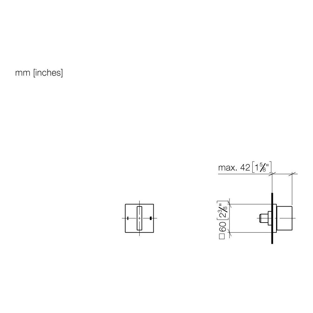Dornbracht Zweiwege-Umstellung Unterputz Mem, eckig, schwenkbar, Rosette 60x60m... DORNBRACHT-36200782-43 4099477490762 (Abb. 4)