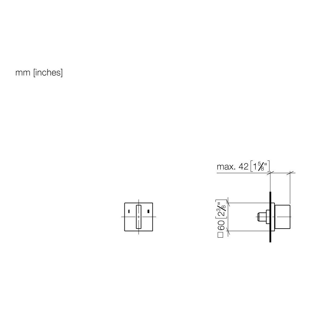 Dornbracht Dreiwege-Umstellung Unterputz Mem, eckig, schwenkbar, Rosette 60x60m... DORNBRACHT-36210782-43 4099477490823 (Abb. 4)