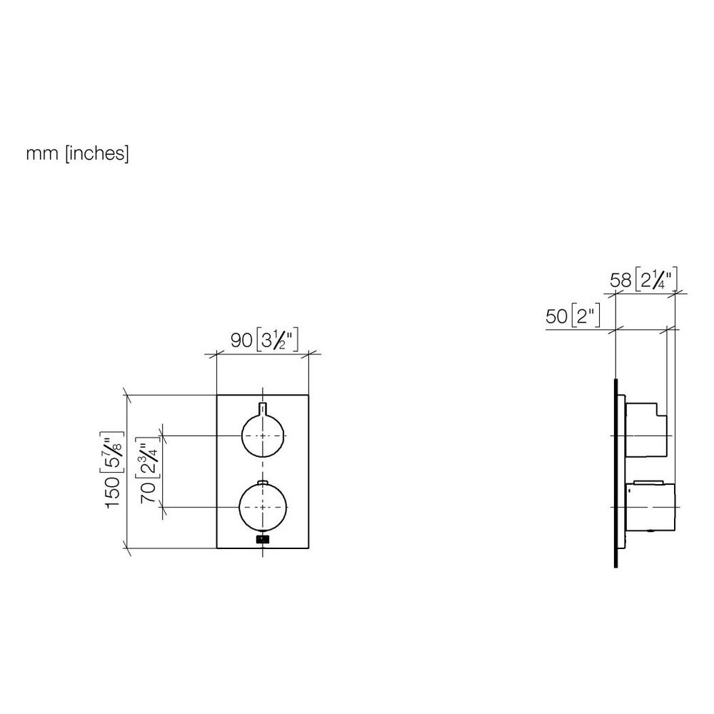 Dornbracht Unterputz-Thermostat IMO mit Einweg-Mengenregulierung Abdeckplatte 1... DORNBRACHT-36425670-42 4099477289915 (Abb. 2)