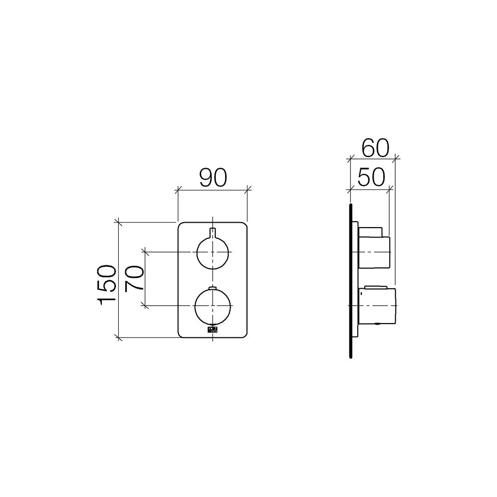 Dornbracht Unterputz-Thermostat Lulu mit Einweg-Mengenregulierung, Platin gebür... DORNBRACHT-36425710-06 4029011650024 (Abb. 4)