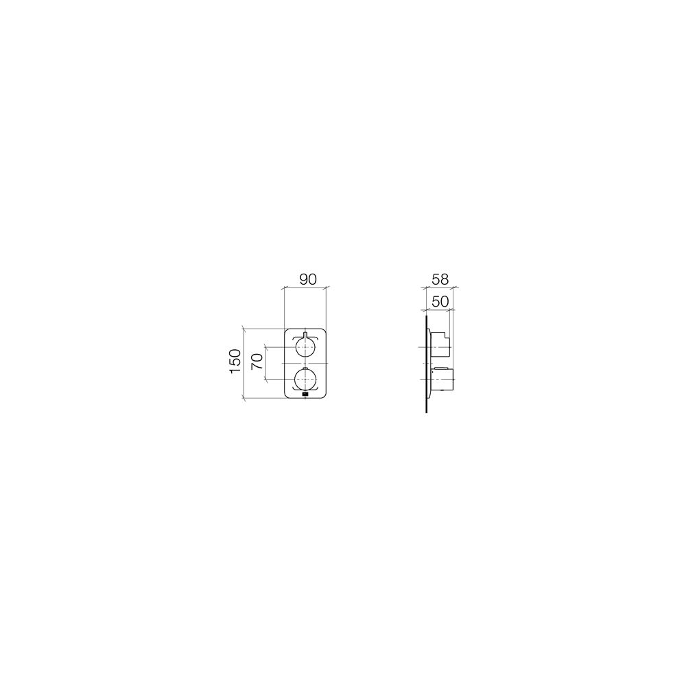 Dornbracht UP-Thermostat Lissé mit Einweg-Mengenregulierung, Schwarz matt... DORNBRACHT-36425845-33 4029011984884 (Abb. 4)