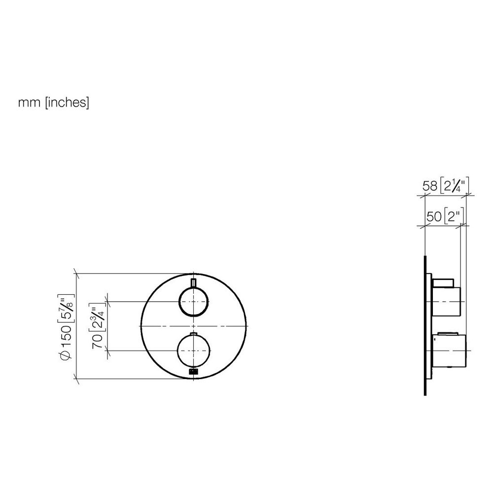 Dornbracht Unterputz-Thermostat mit Einweg-Mengenregulierung Abdeckplatte D 150... DORNBRACHT-36425970-39 4099477349886 (Abb. 4)