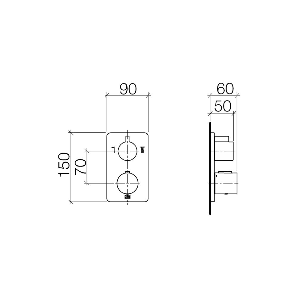 Dornbracht Unterputz-Thermostat Lulu mit Zweiwege-Mengenregulierung, Chrom, 364... DORNBRACHT-36426710-00 4029011646812 (Abb. 4)