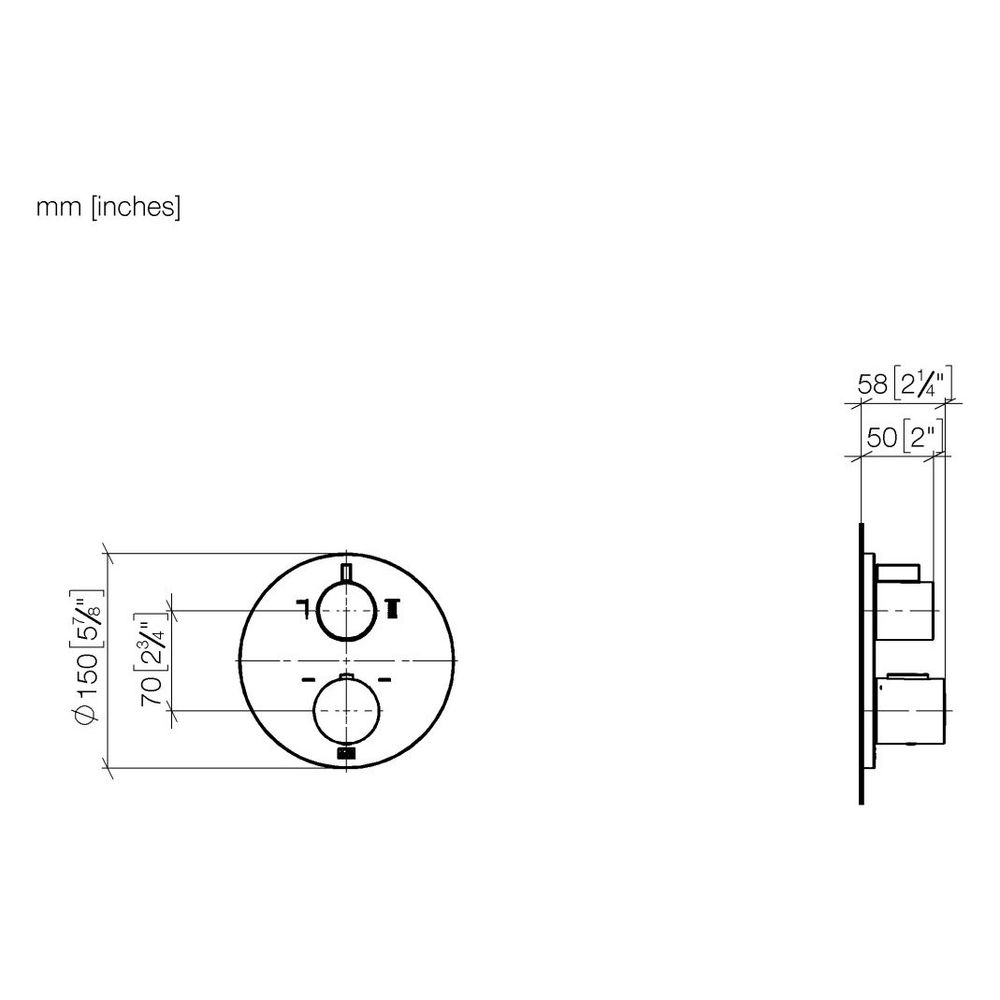 Dornbracht Unterputz-Thermostat mit Zweiwege-Mengenregulierung Abdeckplatte D 1... DORNBRACHT-36426970-37 4099477438818 (Abb. 4)