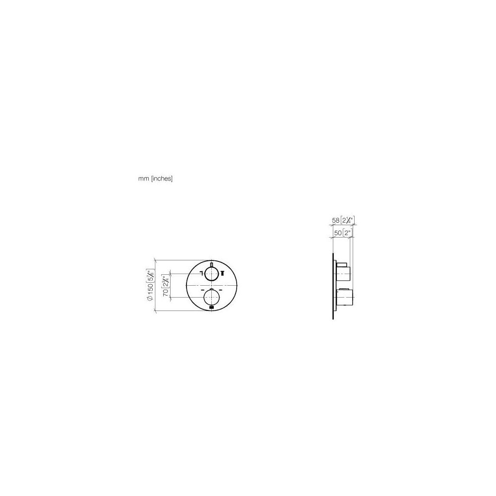 Dornbracht Unterputz-Thermostat mit Zweiwege-Mengenregulierung Abdeckplatte D 1... DORNBRACHT-36426970-27 4099477189741 (Abb. 4)