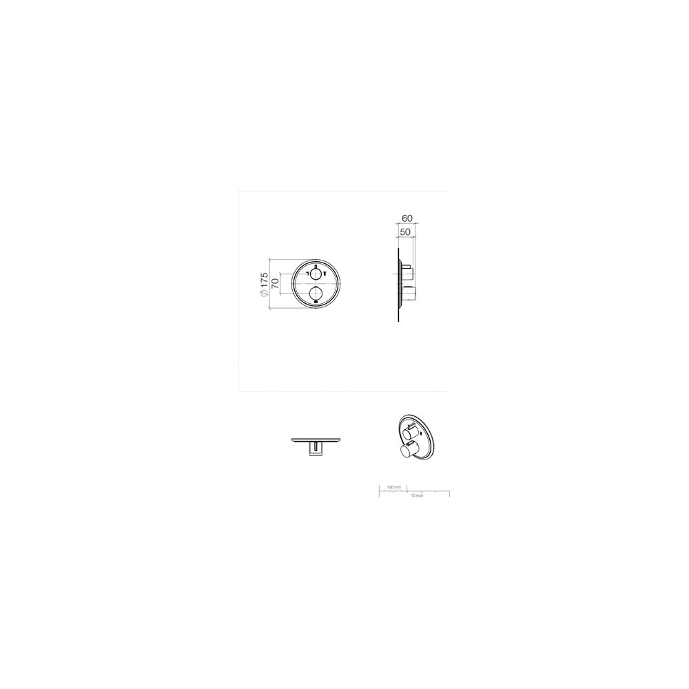 Dornbracht Unterputz-Thermostat Madison mit Zweiwege-Mengenregulierung, Platin ... DORNBRACHT-36426977-06 4029011717963 (Abb. 4)