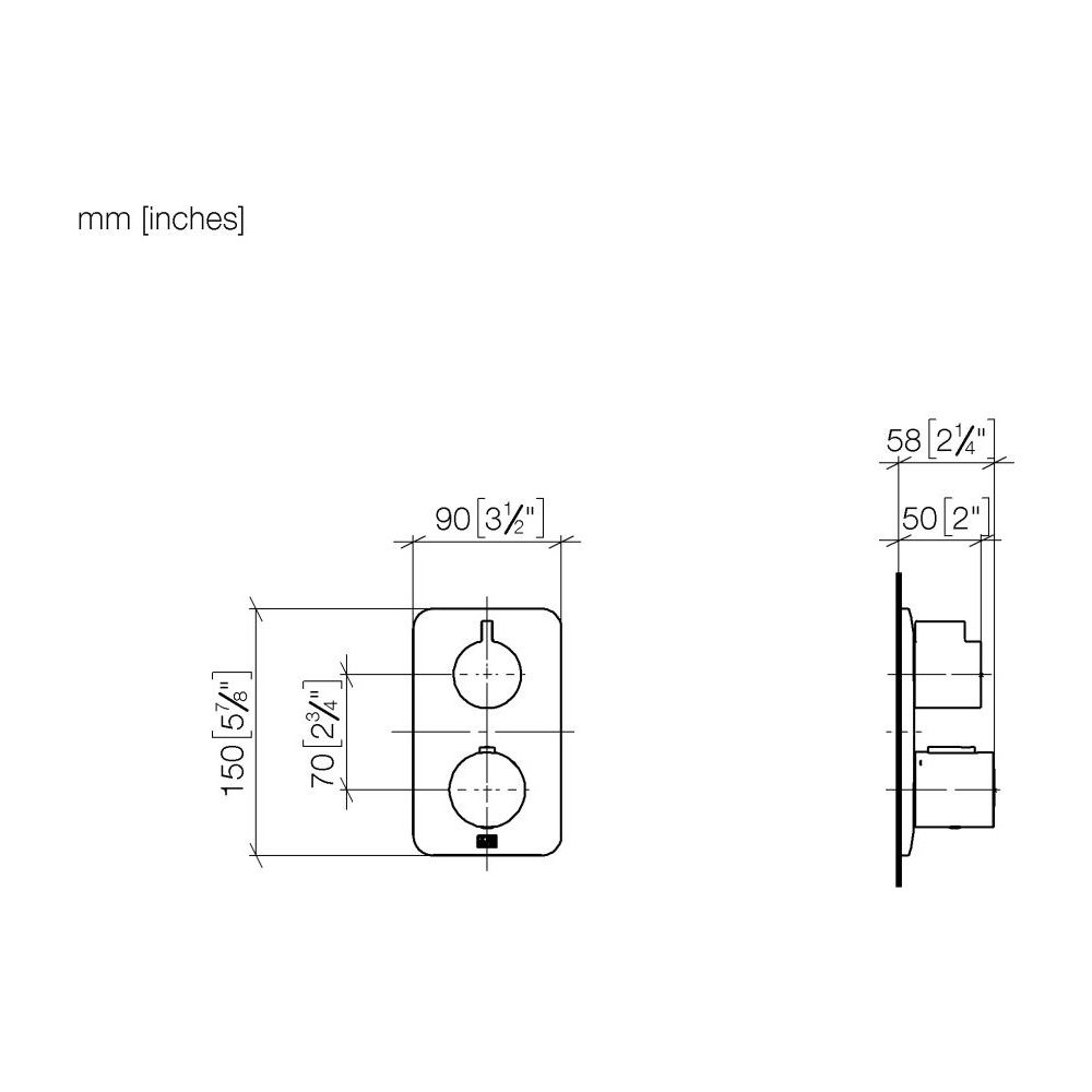 Dornbracht UP-Thermostat Lissé mit Dreiwege-Mengenregulierung, Dark Platinum ge... DORNBRACHT-36427845-99 4099477239088 (Abb. 4)