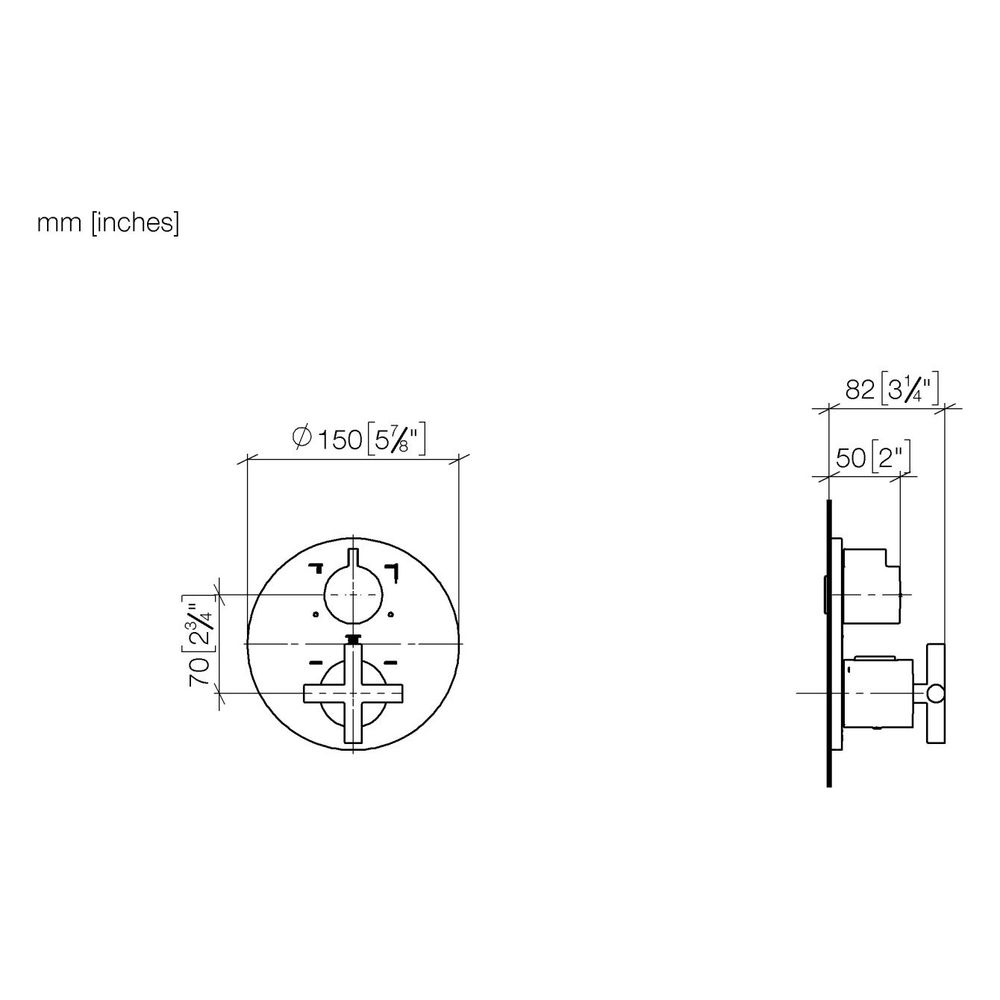 Dornbracht Unterputz-Thermostat Tara mit Dreiwege-Mengenregulierung, Abdeckplat... DORNBRACHT-36427892-43 4099477466910 (Abb. 4)