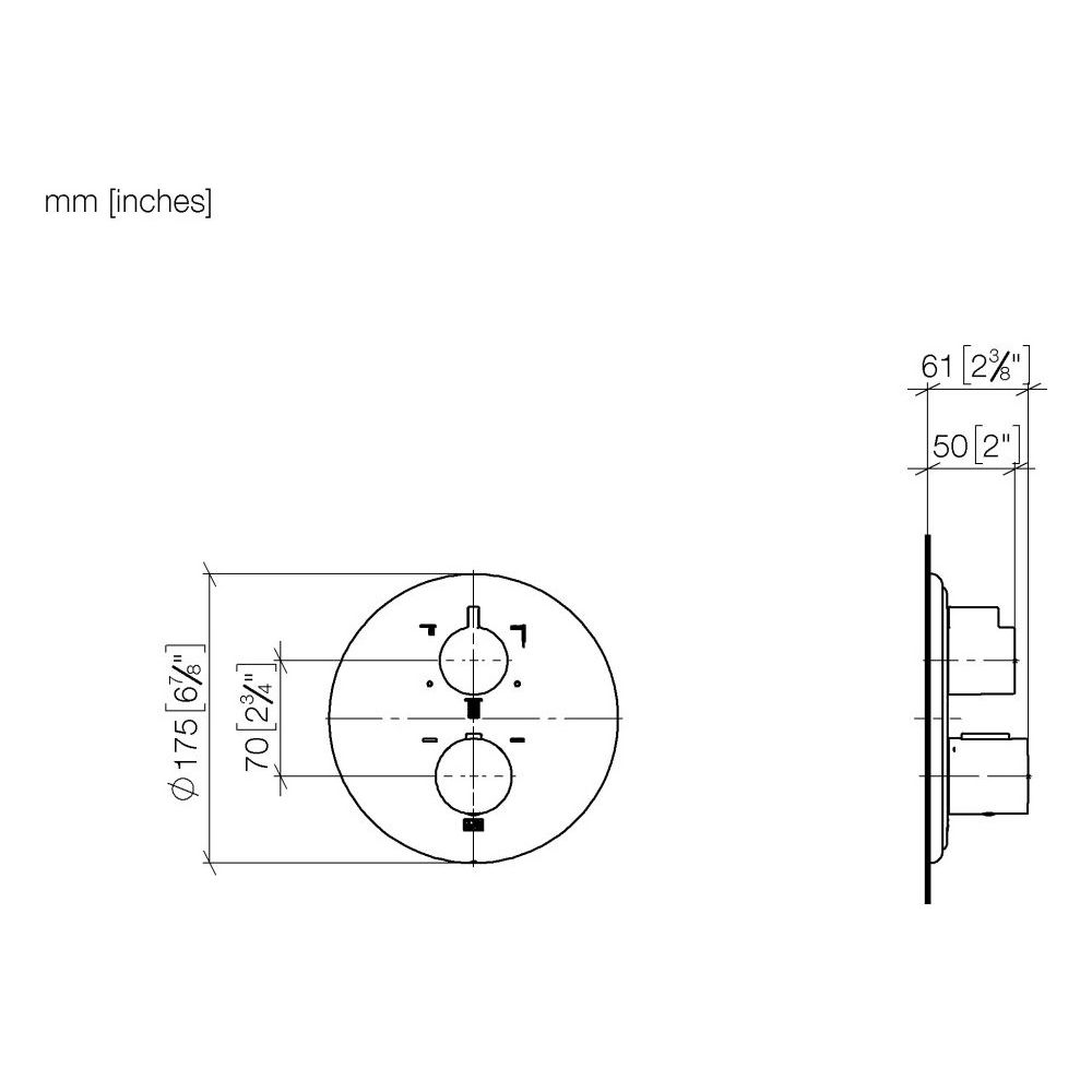 Dornbracht Unterputz-Thermostat Madison mit Dreiwege-Mengenregulierung, Dark Br... DORNBRACHT-36427977-43 4099477490960 (Abb. 4)