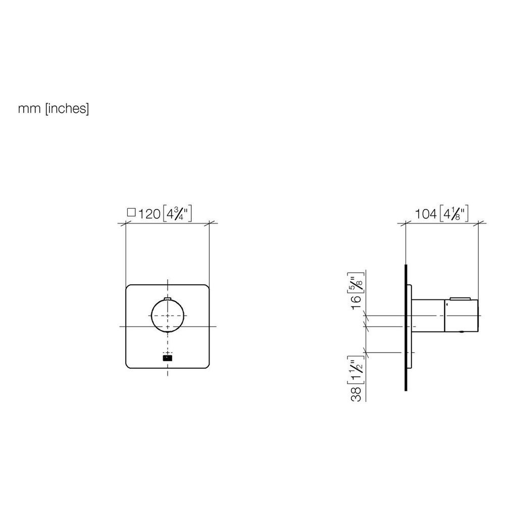 Dornbracht LULU Unterputz-Thermostat ohne Mengenregulierung 1/2" 36501710 plati... DORNBRACHT-36501710-06 4029011848247 (Abb. 4)
