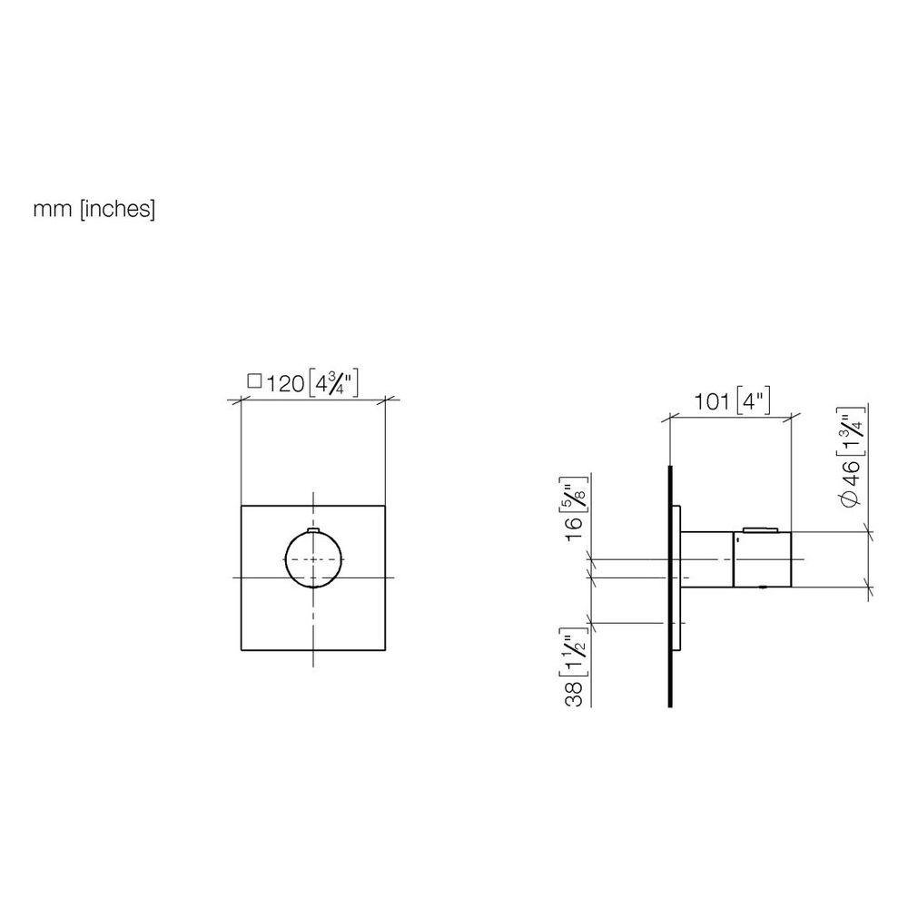 Dornbracht Unterputz-Thermostat MEM xTool ohne Mengenregulierung Abdeckplatte 1... DORNBRACHT-36501780-42 4099477290003 (Abb. 2)