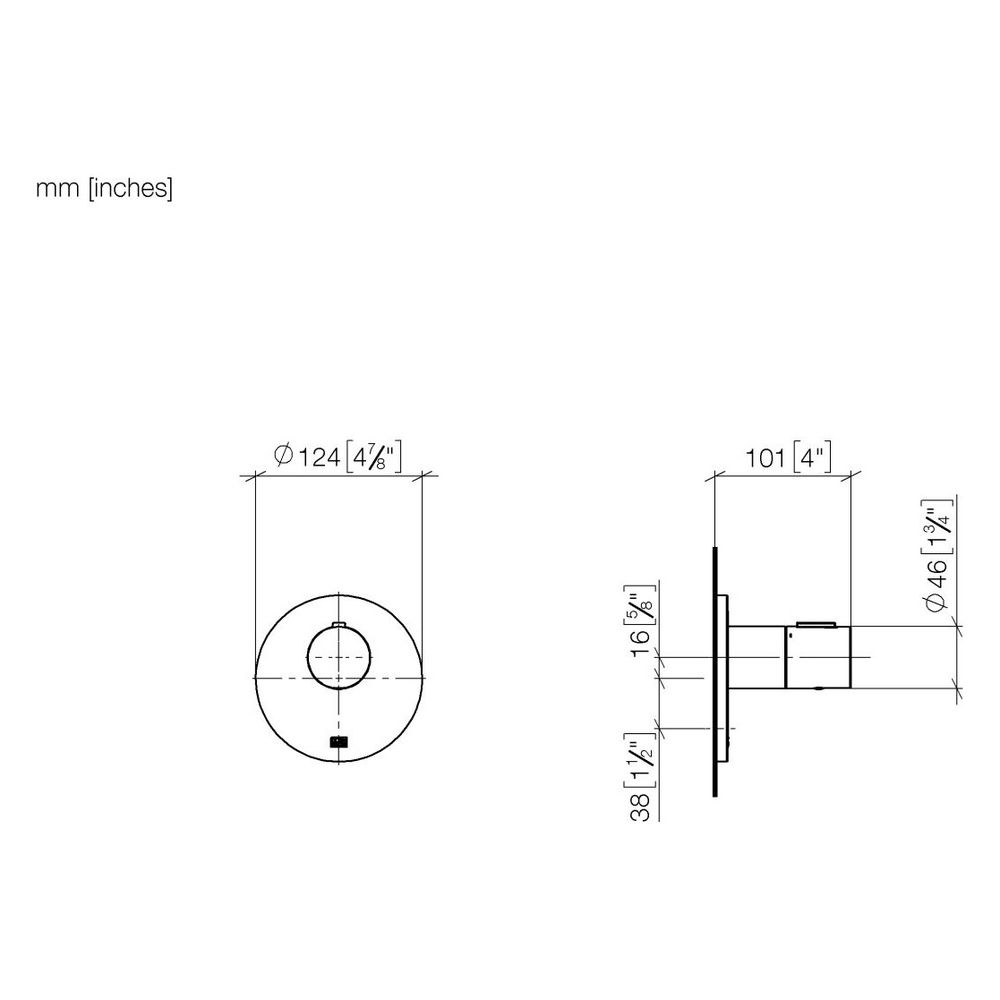 Dornbracht Unterputz-Thermostat Xtool ohne Mengenregulierung Abdeckplatte D 124... DORNBRACHT-36503979-43 4099477467016 (Abb. 4)
