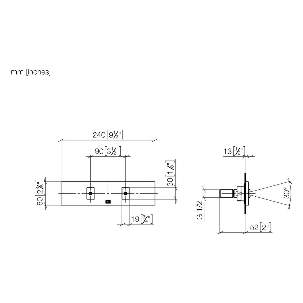 Dornbracht Unterputz-Seitenbrause Water Fan vertical verstellbar 240x60mm 10l/m... DORNBRACHT-36513979-27 4099477210391 (Abb. 4)