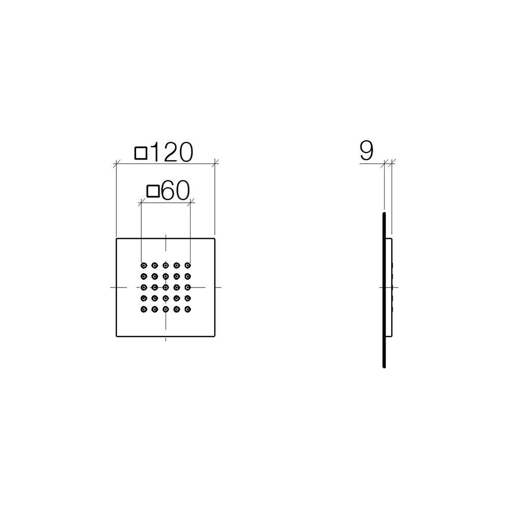 Dornbracht Unterputz-Seitenbrause Water Points FlowReduce 6l/min, Champagne geb... DORNBRACHT-36515979-46 4099477033730 (Abb. 4)