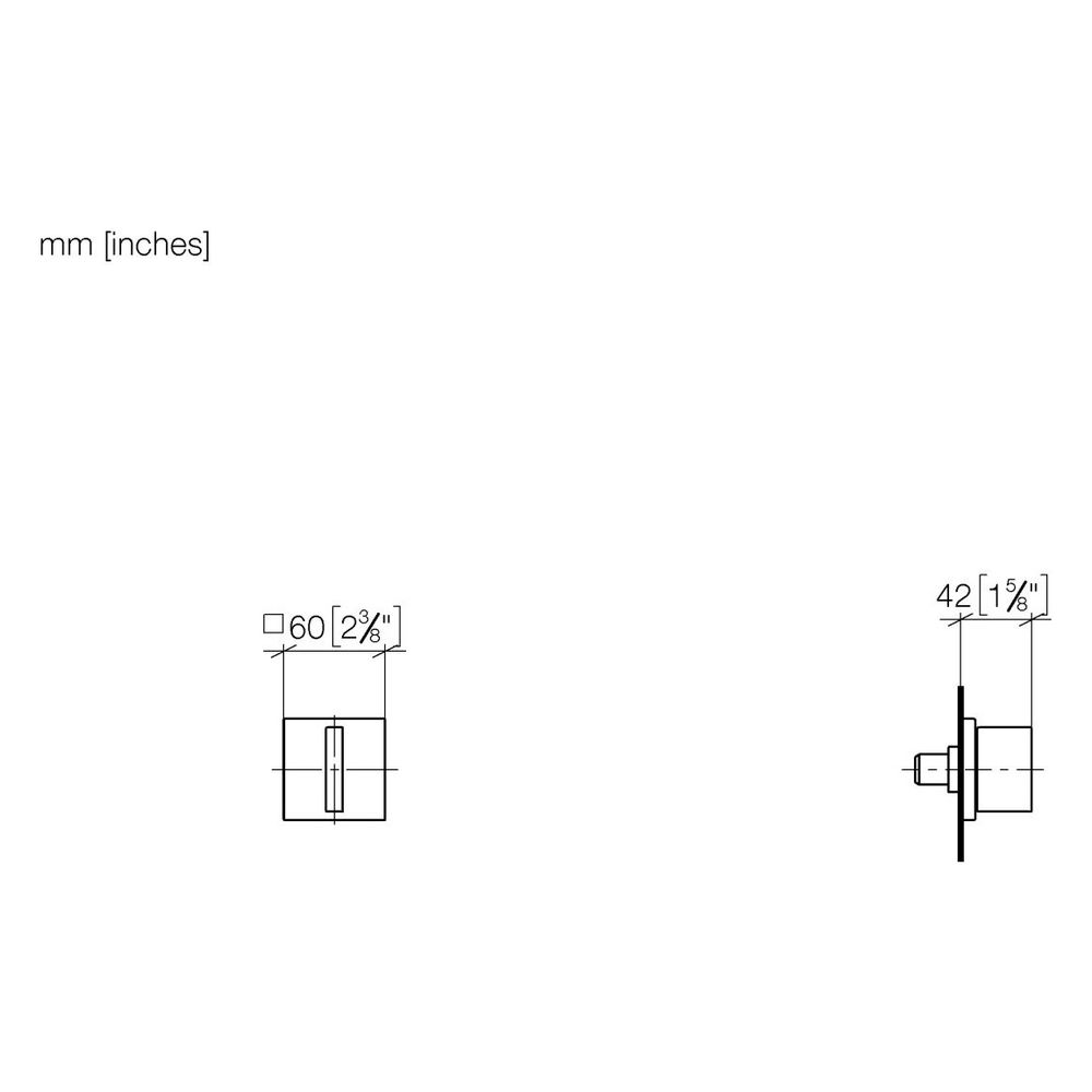 Dornbracht Unterputzventil Mem, eckig, rechtsschließend, 1/2", Hammerschlag Str... DORNBRACHT-36604782-43 4099477491042 (Abb. 4)