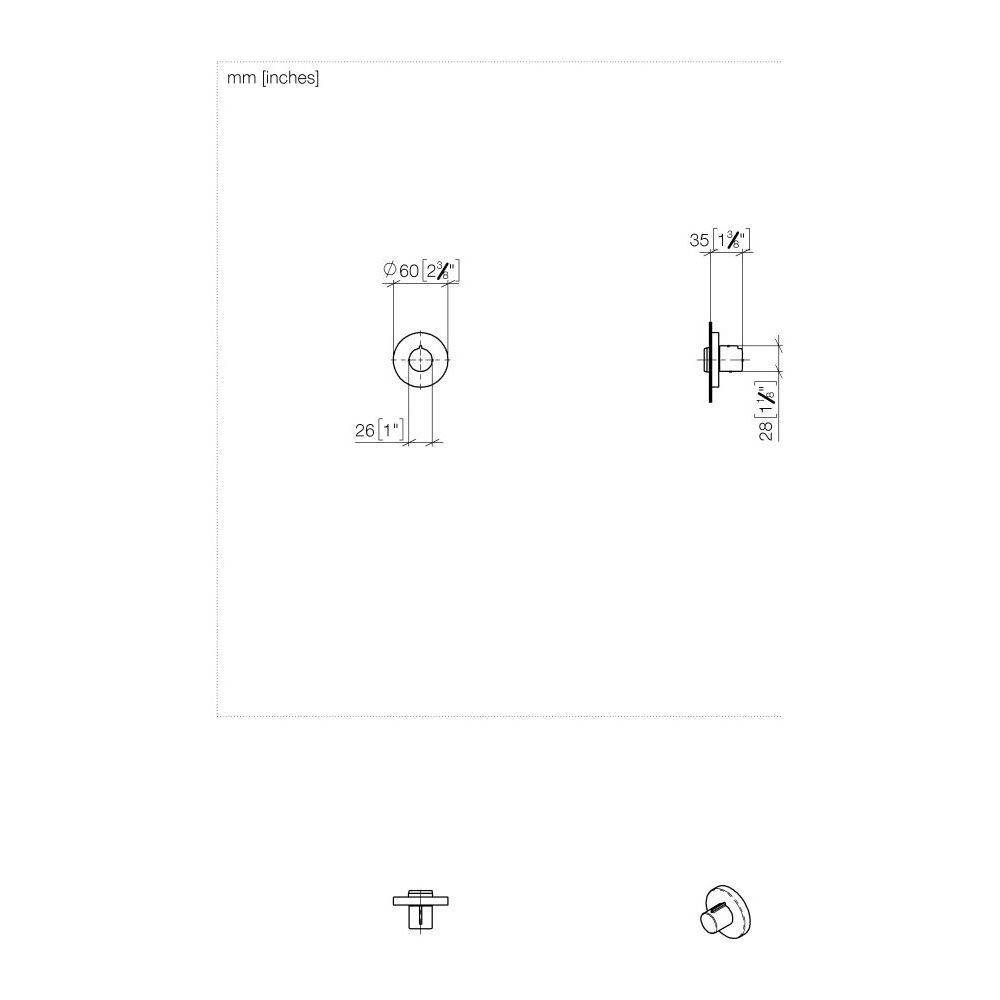 Dornbracht Unterputzventil Meta, rechtsschließend, 3/4", Rosette 60mm, Light Go... DORNBRACHT-36608660-26 4099477253275 (Abb. 2)