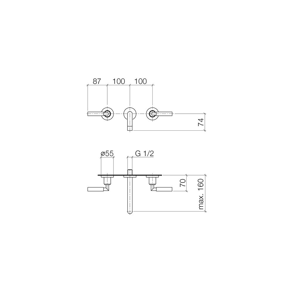Dornbracht Waschtisch-Wandbatterie Tara o. Ablaufg., starr, 160mm, max. 7l/min,... DORNBRACHT-36707882-42 4099477248974 (Abb. 4)