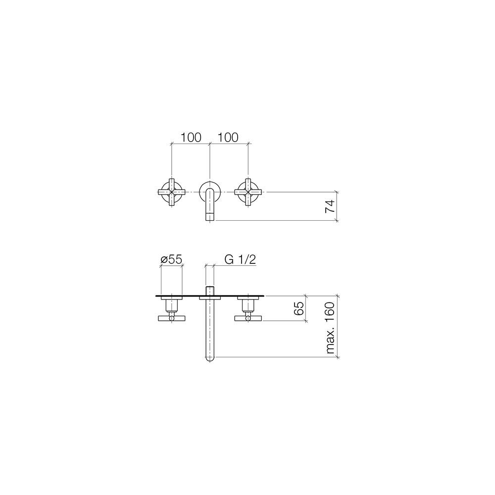Dornbracht Waschtisch-Wandbatterie Tara o. Ablaufg., starr, 160mm, max. 7l/min,... DORNBRACHT-36707892-42 4099477248998 (Abb. 4)