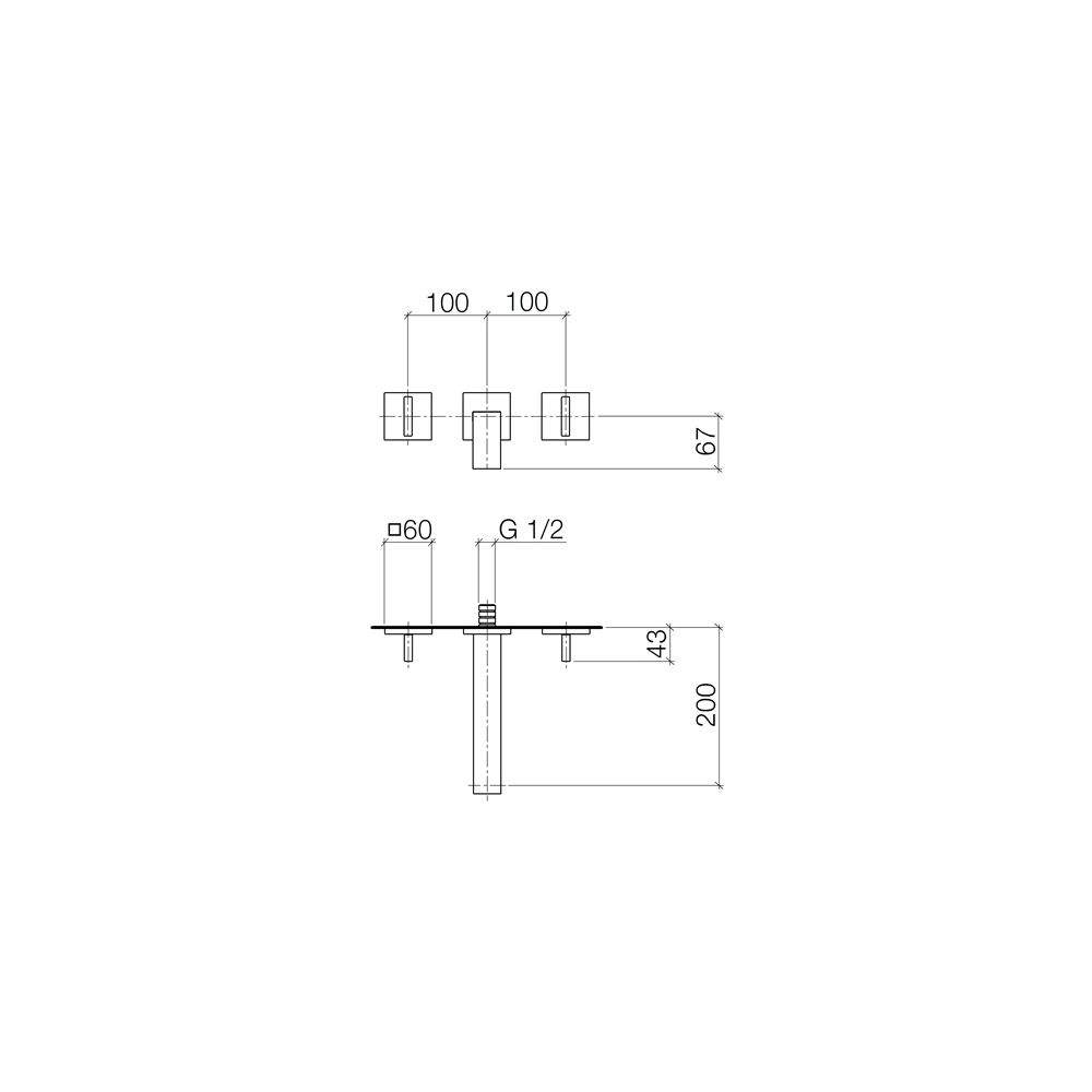 Dornbracht Waschtisch-Wandbatterie Mem, o. Ablaufg., starrer Auslauf, 200mm, ma... DORNBRACHT-36712782-19 4099477075532 (Abb. 4)