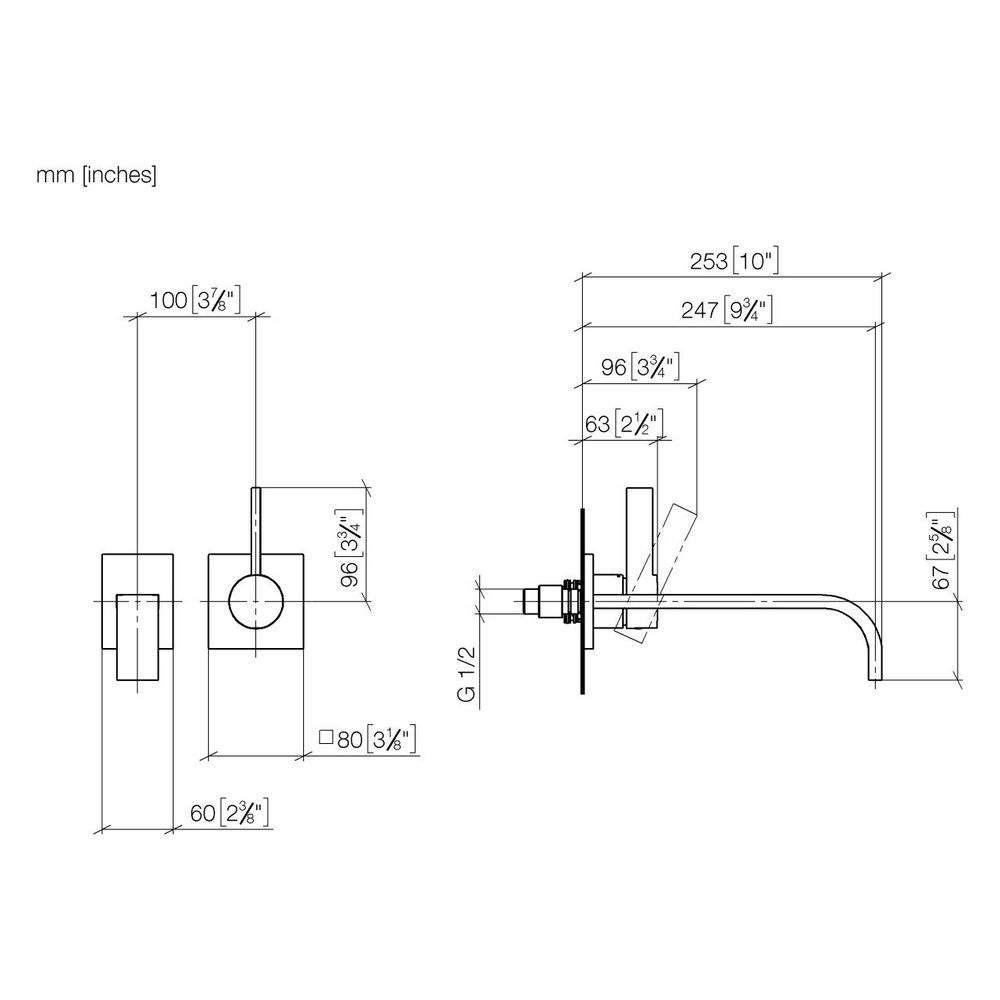 Dornbracht Waschtisch-Wand-Einhandbatterie Mem, o. Abl., starrer Ausl., 247mm, ... DORNBRACHT-36862782-43 4099477491257 (Abb. 4)