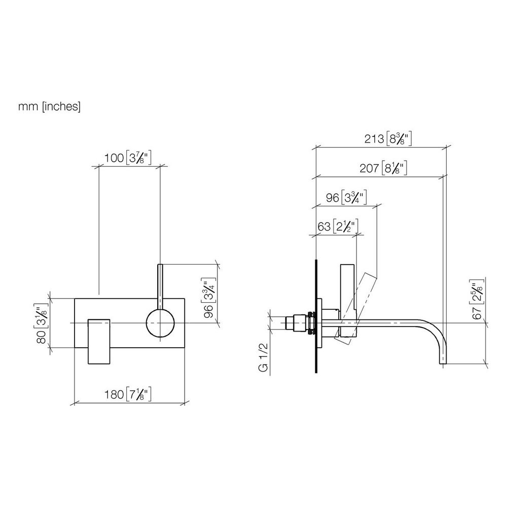 Dornbracht Waschtisch-Wand-Einhandbatterie Mem, mit Abdeck., o. Abl., starrer A... DORNBRACHT-36864782-46 4099477094670 (Abb. 4)