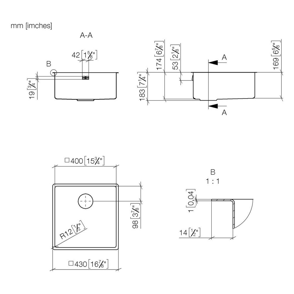 Dornbracht Einzelbecken Serienneutral 38400003 Edelstahl poliert... DORNBRACHT-38400003-85 4029011783562 (Abb. 2)