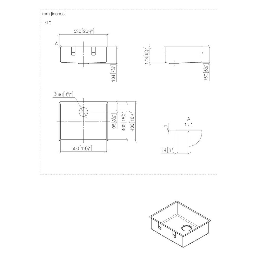 Dornbracht Einzelbecken Serienneutral 38501003 Edelstahl poliert... DORNBRACHT-38501003-85 4029011783616 (Abb. 2)