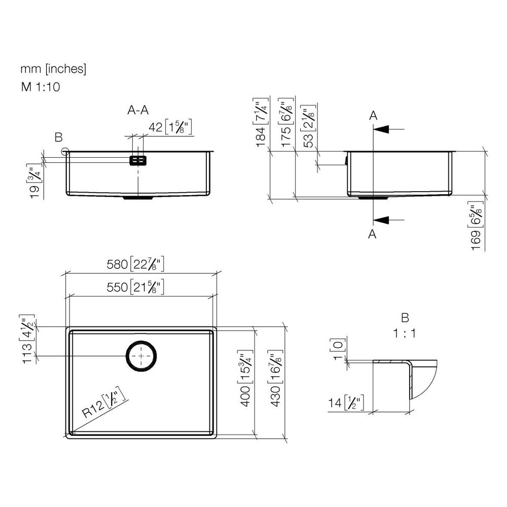 Dornbracht Einzelbecken Serienneutral 38550003 Edelstahl poliert... DORNBRACHT-38550003-85 4029011783593 (Abb. 2)