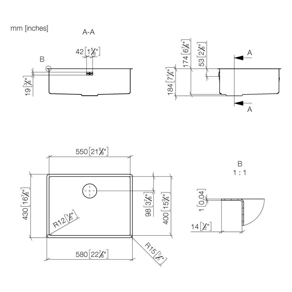 Dornbracht Einzelbecken Serienneutral 38551003 Edelstahl poliert... DORNBRACHT-38551003-85 4029011783623 (Abb. 2)