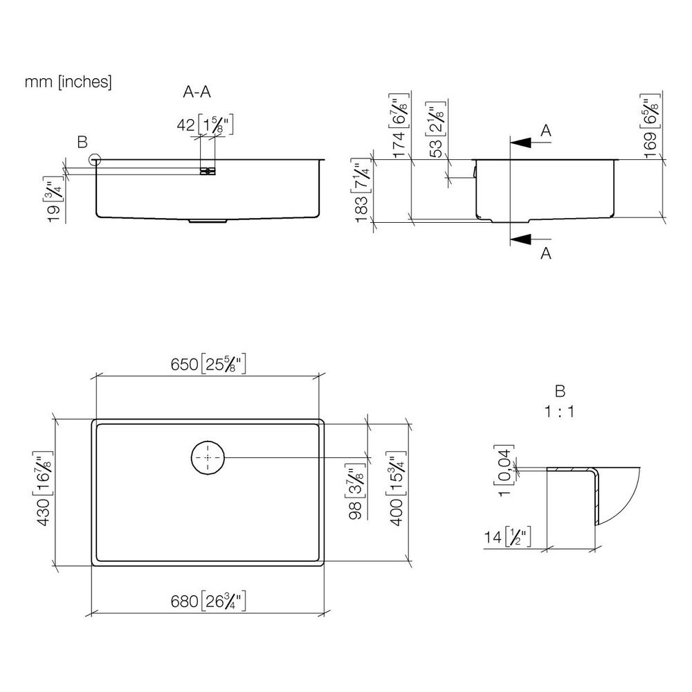 Dornbracht Einzelbecken Serienneutral 38650003 Edelstahl poliert... DORNBRACHT-38650003-85 4029011783609 (Abb. 2)