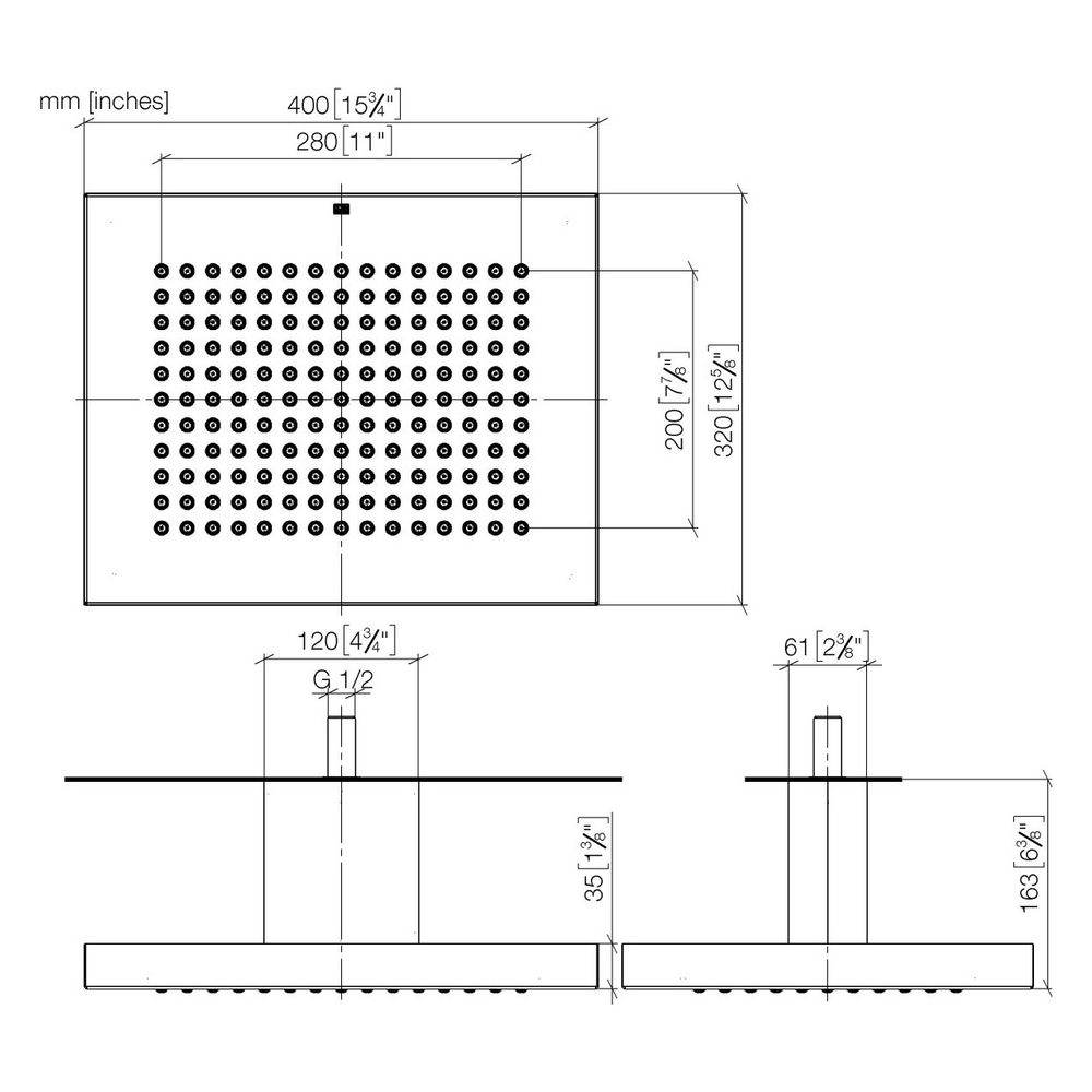 Dornbracht Regenbrause Just Rain mit Deckenanbindung 44l/min, Edelstahl gebürst... DORNBRACHT-41507979-86 4029011560996 (Abb. 4)