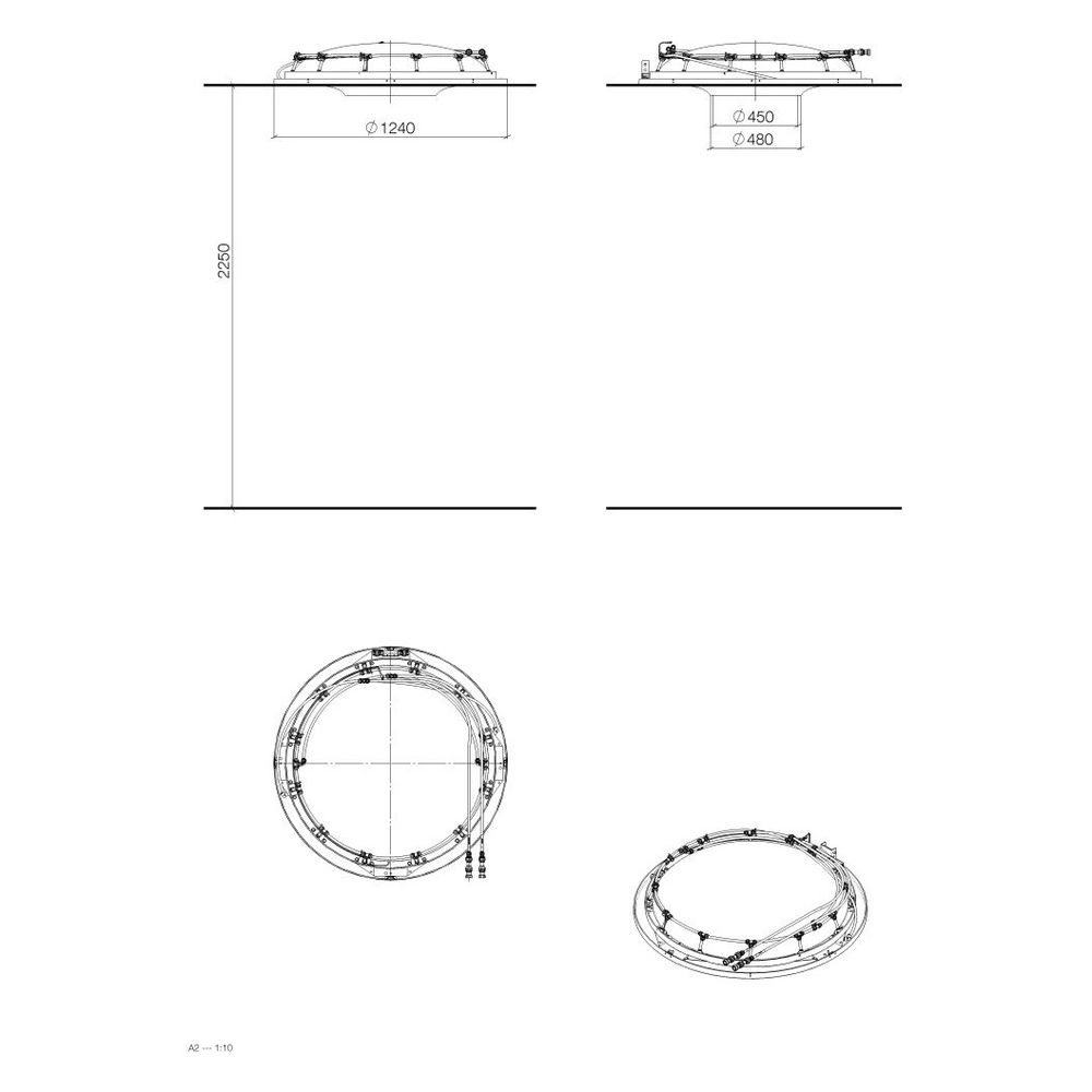 Dornbracht Regenpaneel Rainmoon mit LED-Beleuchtung 2 Strahlarten Aquacircle Ra... DORNBRACHT-41610979-10 4029011820663 (Abb. 4)