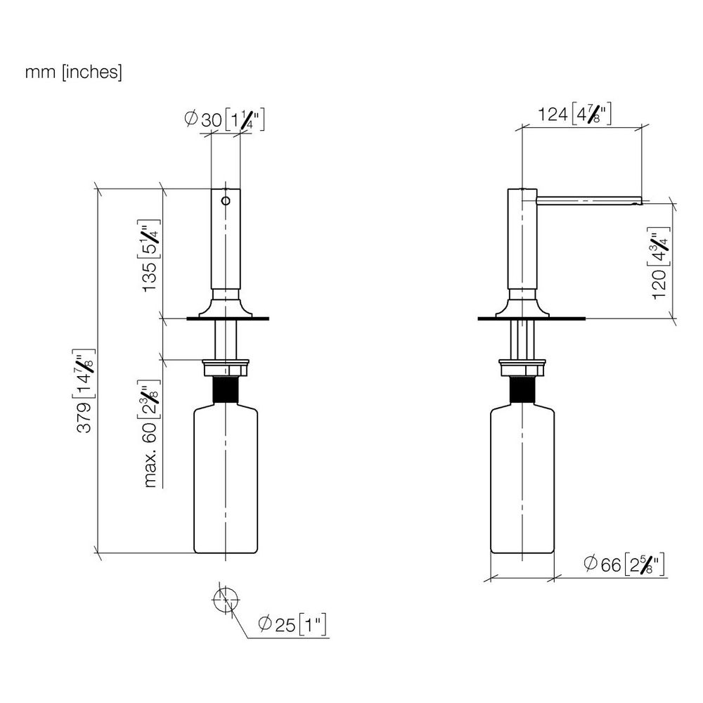 Dornbracht Spender Vaia mit Rosette, schwenkbar, Ausladung 140mm, 500ml, Platin... DORNBRACHT-82434809-06 4099477166926 (Abb. 5)