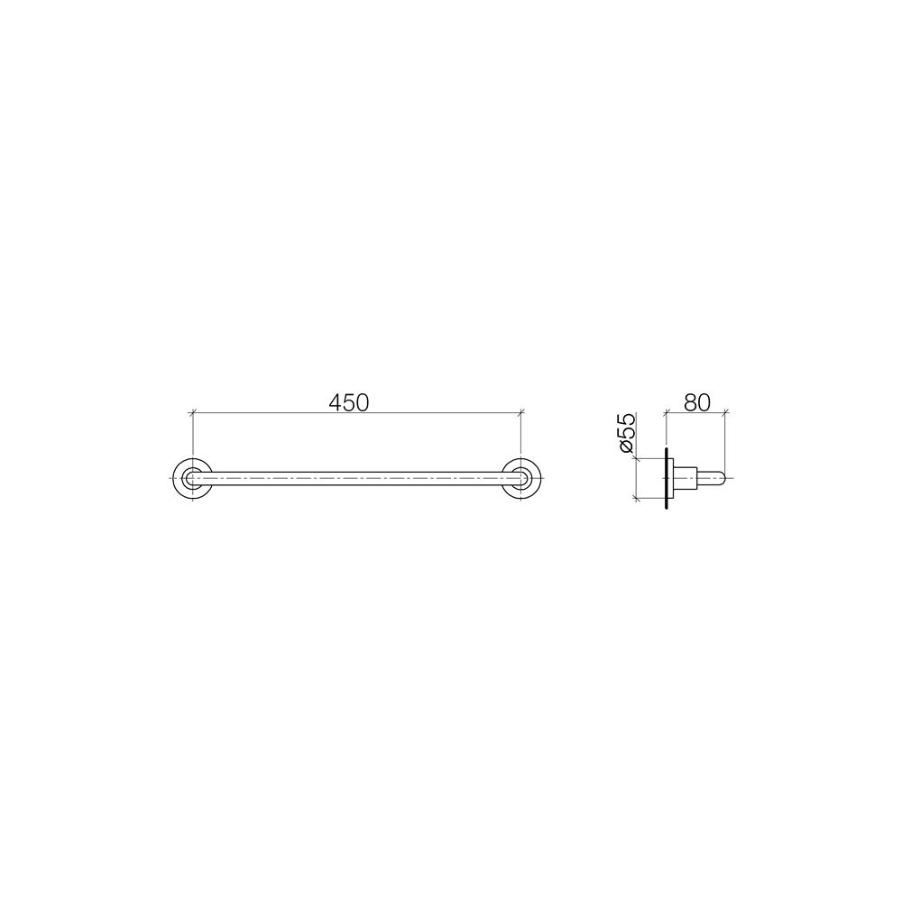 Dornbracht Badetuchhalter Tara Stichmaß 450mm, Chrom gebürstet... DORNBRACHT-83045892-93 4029011948619 (Abb. 4)