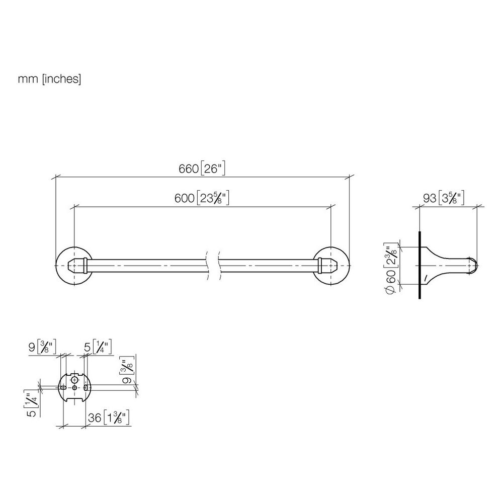 Dornbracht Badetuchhalter Madison Stichmaß 600mm, Chrom... DORNBRACHT-83060361-00 4029011718922 (Abb. 4)