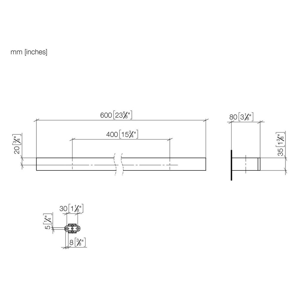 Dornbracht Badetuchhalter für MEM Stichmaß 400mm Breite 600mm, Bronze gebürstet... DORNBRACHT-83060780-42 4099477290492 (Abb. 2)
