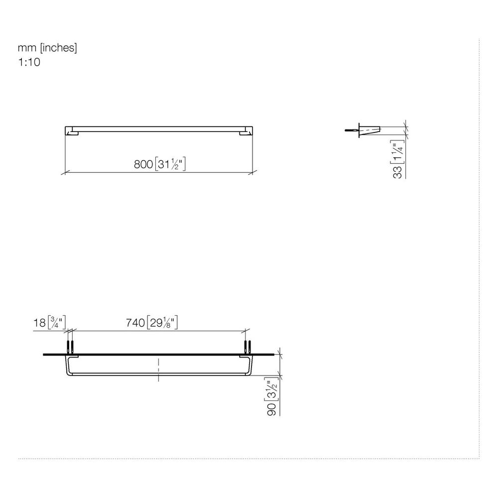 Dornbracht Badetuchhalter Stichmaß 758mm Breite 800mm, Gold gebürstet PVD, 8308... DORNBRACHT-83080976-37 4099477440446 (Abb. 4)