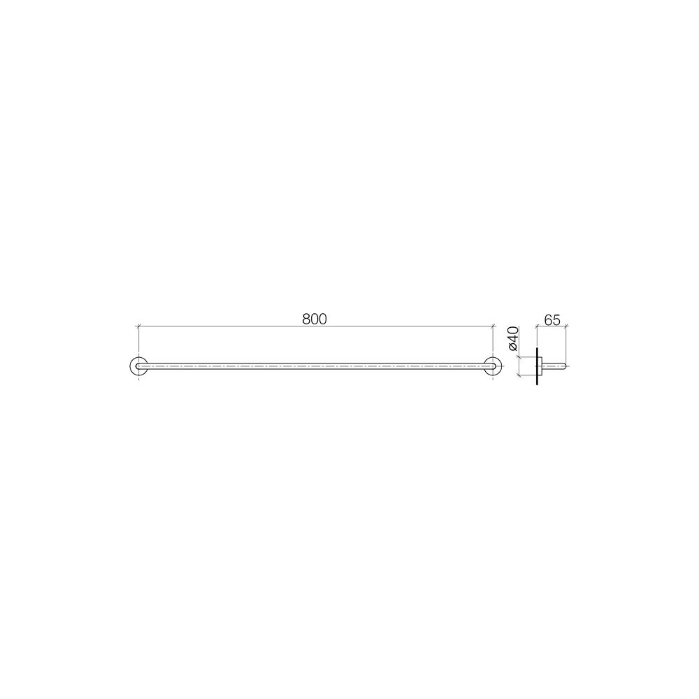 Dornbracht Badetuchhalter für Meta Stichmaß 800mm Breite 840mm, Messing gebürst... DORNBRACHT-83080979-28 4029011901263 (Abb. 4)