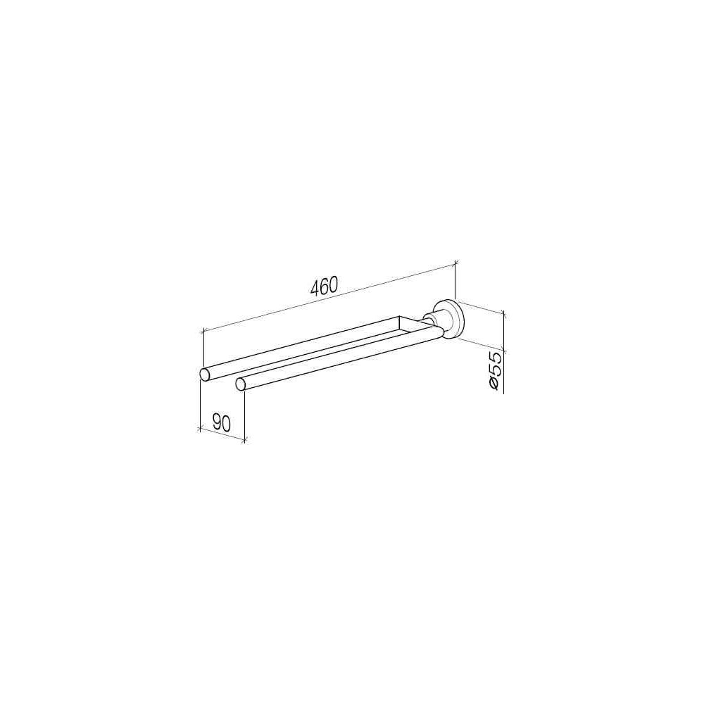 Dornbracht Tara Handtuchhalter 2-teilig 83210892 Dark Platinum matt... DORNBRACHT-83210892-99 4029011816987 (Abb. 4)