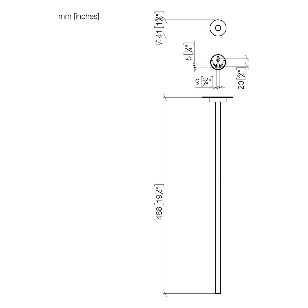 Dornbracht Handtuchhalter 1-teilig, starr, Ausladung 490mm, Dark Brass gebürste... DORNBRACHT-83211979-39 4099477351087 (Abb. 4)